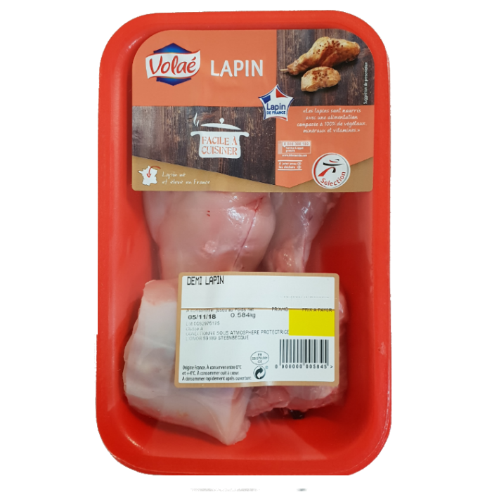 Demi lapin – Barquette