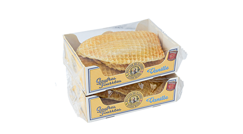 Gaufre fourrée vanille Blond