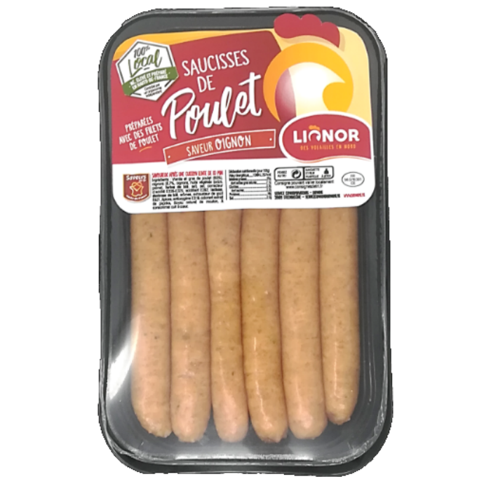 Saucisses poulet oignon