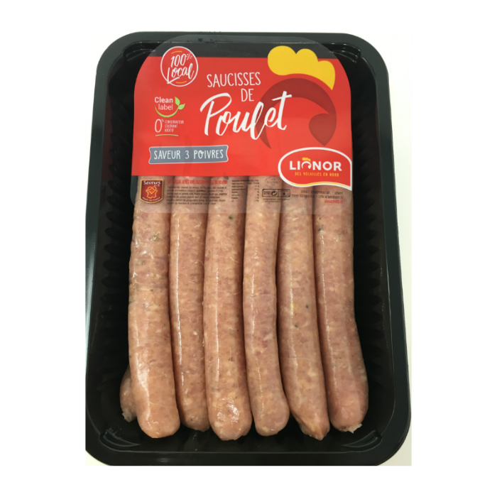 Saucisses poulet Saveur 3 poivres