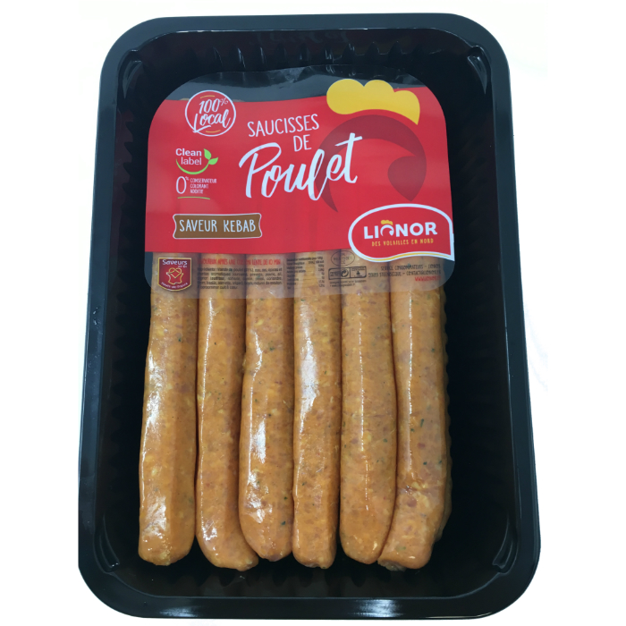 Saucisses de poulet Saveur Kebab