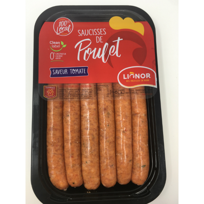 Saucisses poulet saveur tomate