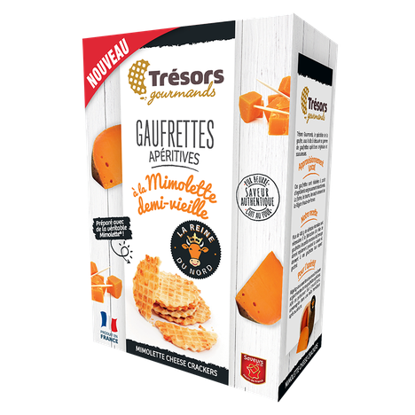 Gaufrettes apéritives mimolette demi-vieille