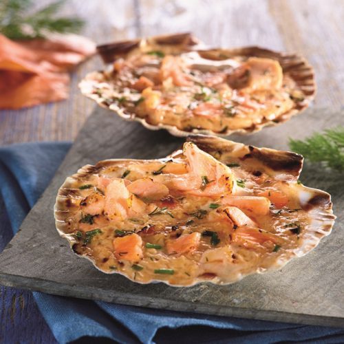 Coquille aux 2 saumons